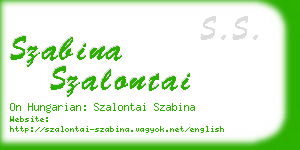 szabina szalontai business card